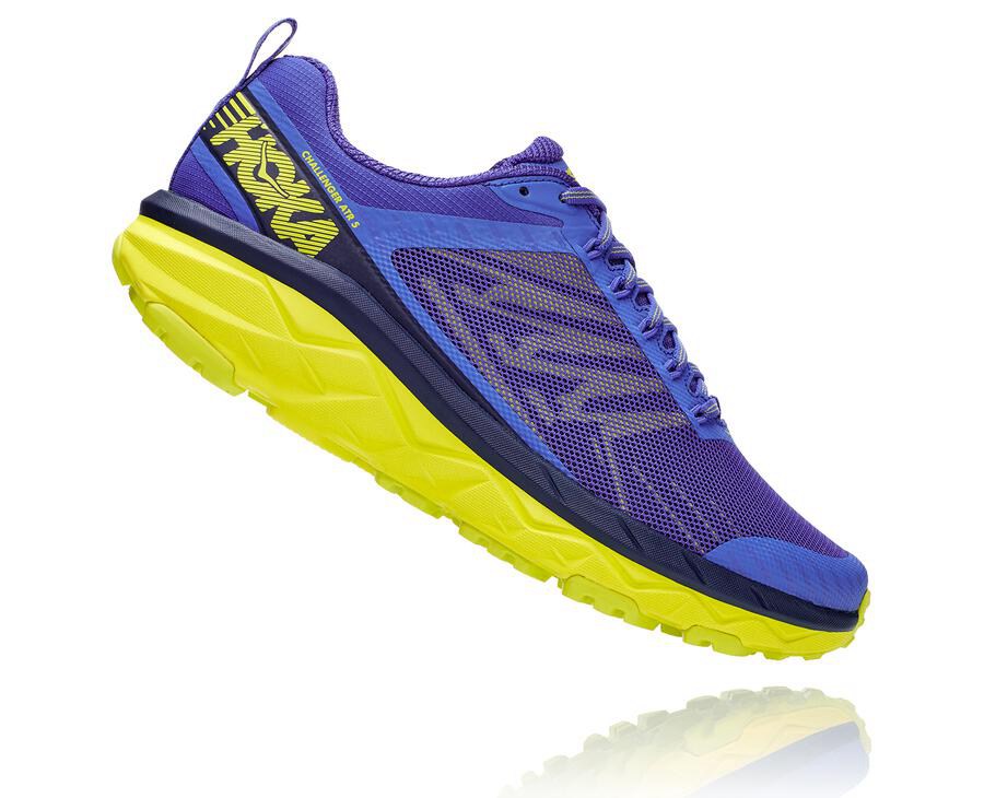 Tenis Trail Hoka One One Masculino Azuis/Verdes - Challenger Atr 5 - 149-MUHAGB